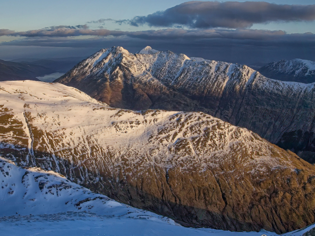 Dawn Light, Glen Shiel Mountains.