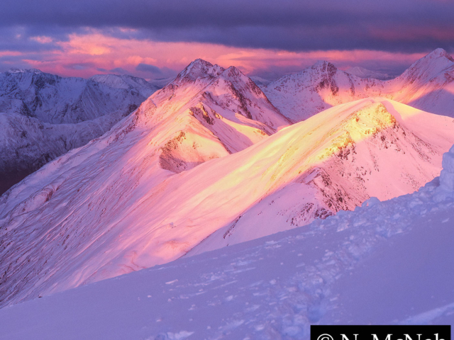 Five Sisters sunrise, Kintail Scotland