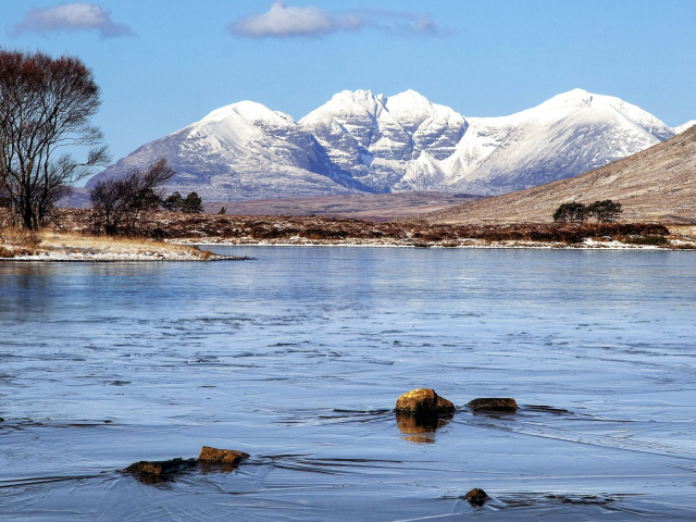Loch Droma and An Teallach from the A835 road to Ullapool.