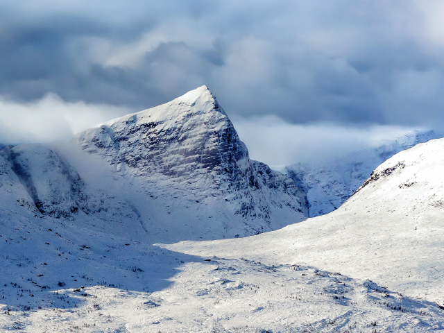 Assynt snowy mountain